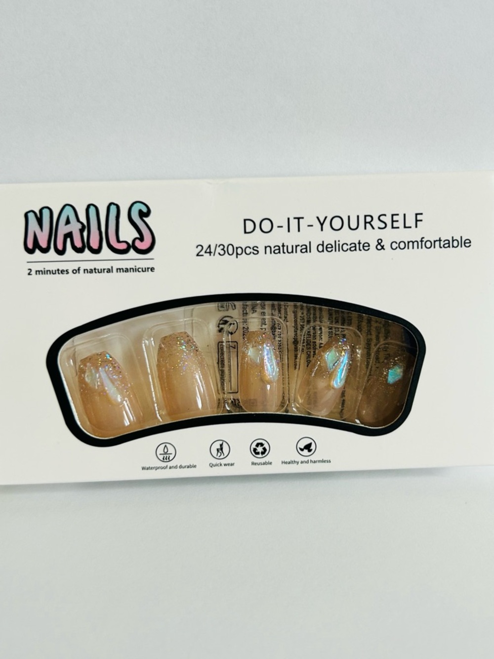 Do-It-Yourself NAILS Press-On Set - Iridescent Nude